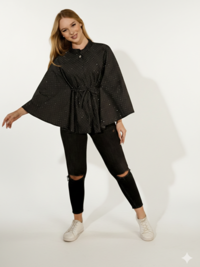 Black butterfly blouse