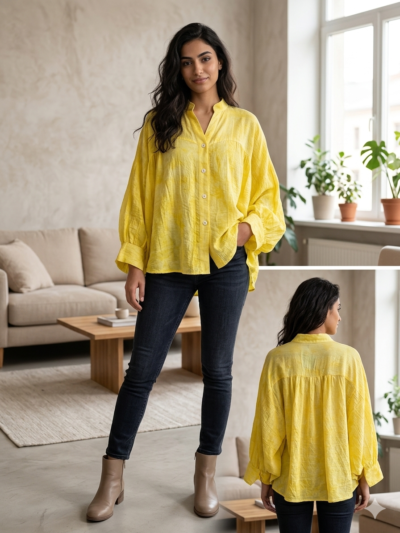 Galaxy linen blouse