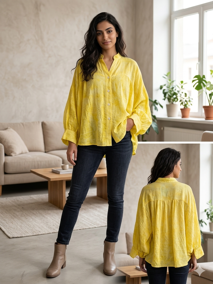 Galaxy linen blouse