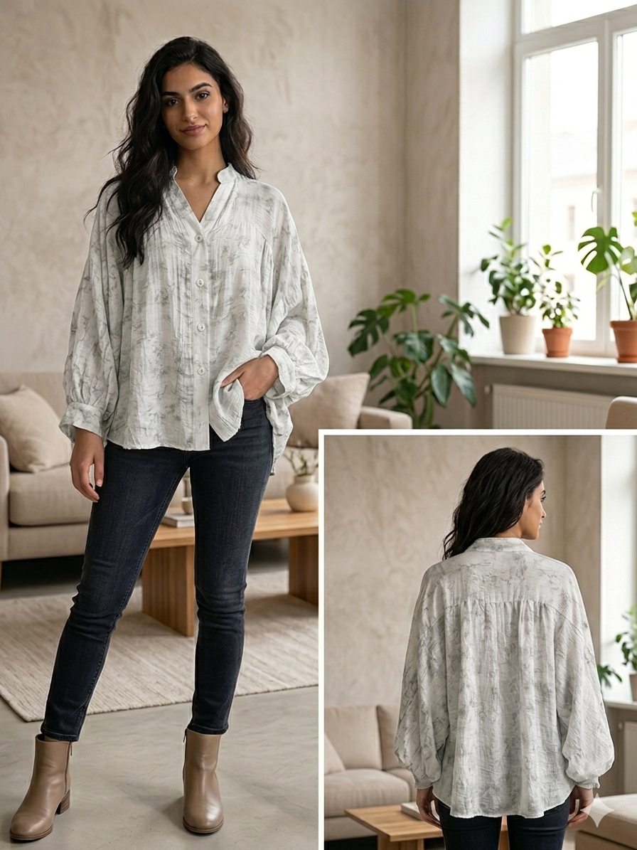 Galaxy linen blouse - Image 4